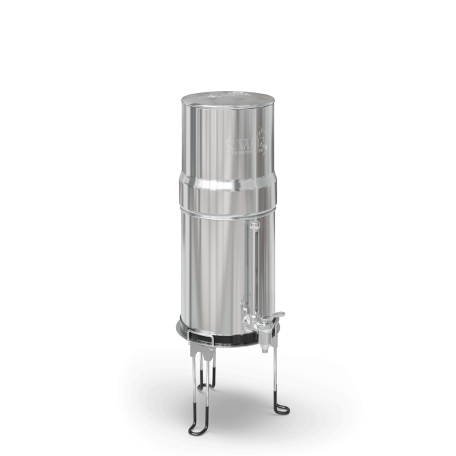 Edelstahl-Wasserfilter, MINI STAR 5,6 l, Filterung durch Schwerkraft