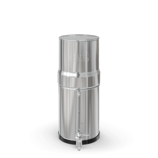 Edelstahl-Wasserfilter, MINI STAR 5,6 l, Filterung durch Schwerkraft