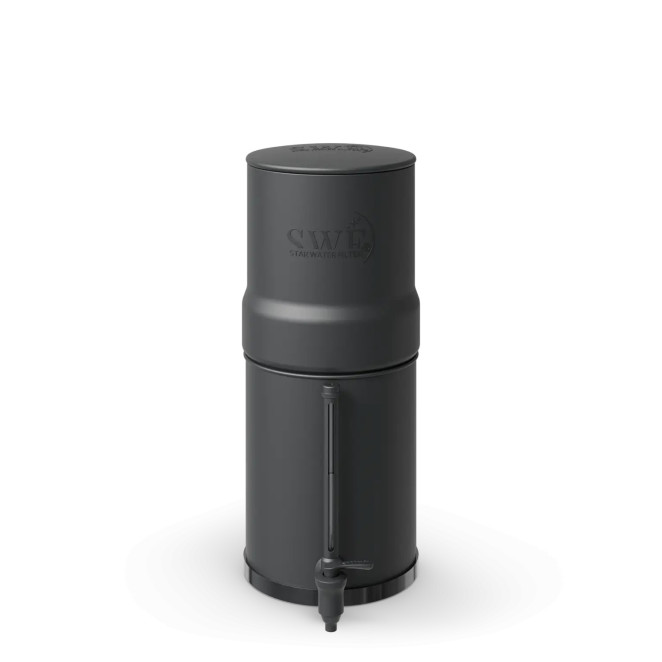 Wasserfilter schwarz matt, mit Schwerkraft, Filter MINI STAR 5,6 l