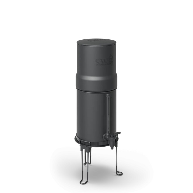 Wasserfilter schwarz matt, mit Schwerkraft, Filter MINI STAR 5,6 l