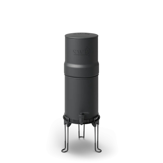 Wasserfilter schwarz matt, mit Schwerkraft, Filter MINI STAR 5,6 l