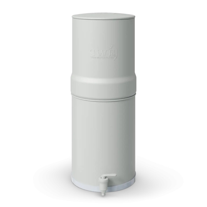 Filtro de agua por gravedad SUPER STAR 12,3 l, depósito color crema mate