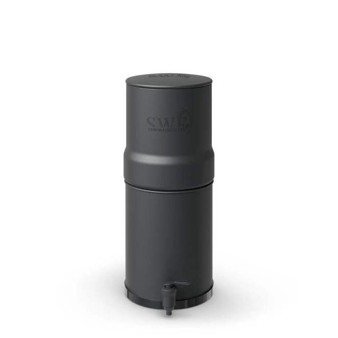 Wasserfilter schwarz matt, mit Schwerkraft, Filter MINI STAR 5,6 l