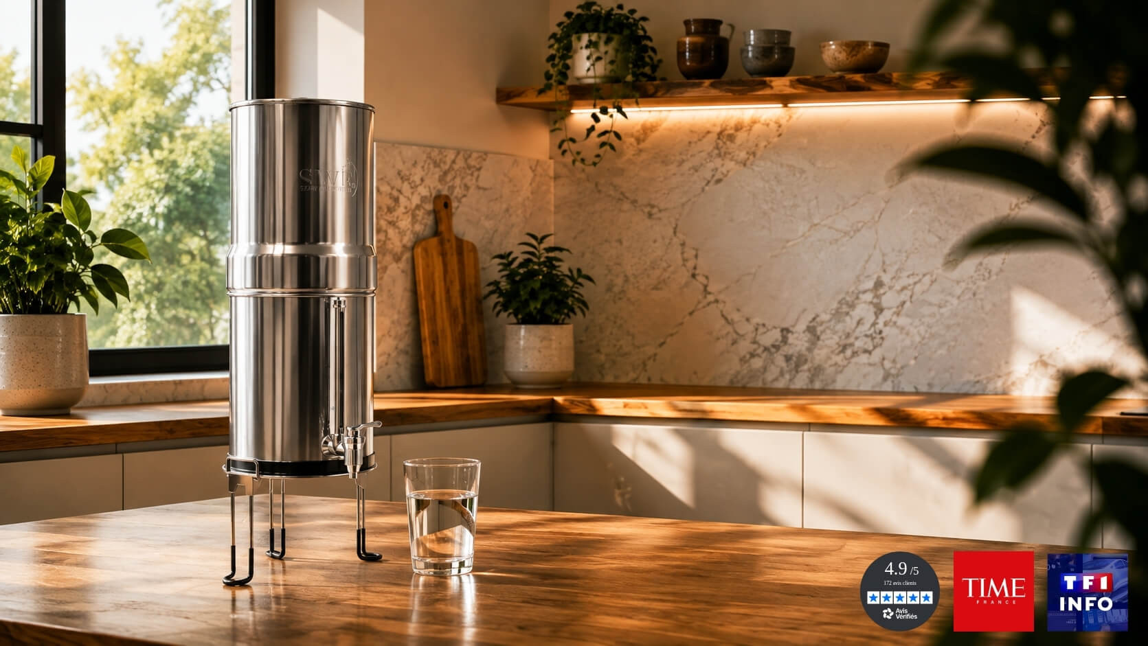 Star Water Filter® — El filtro de agua por gravedad, diseñado con el máximo rigor.